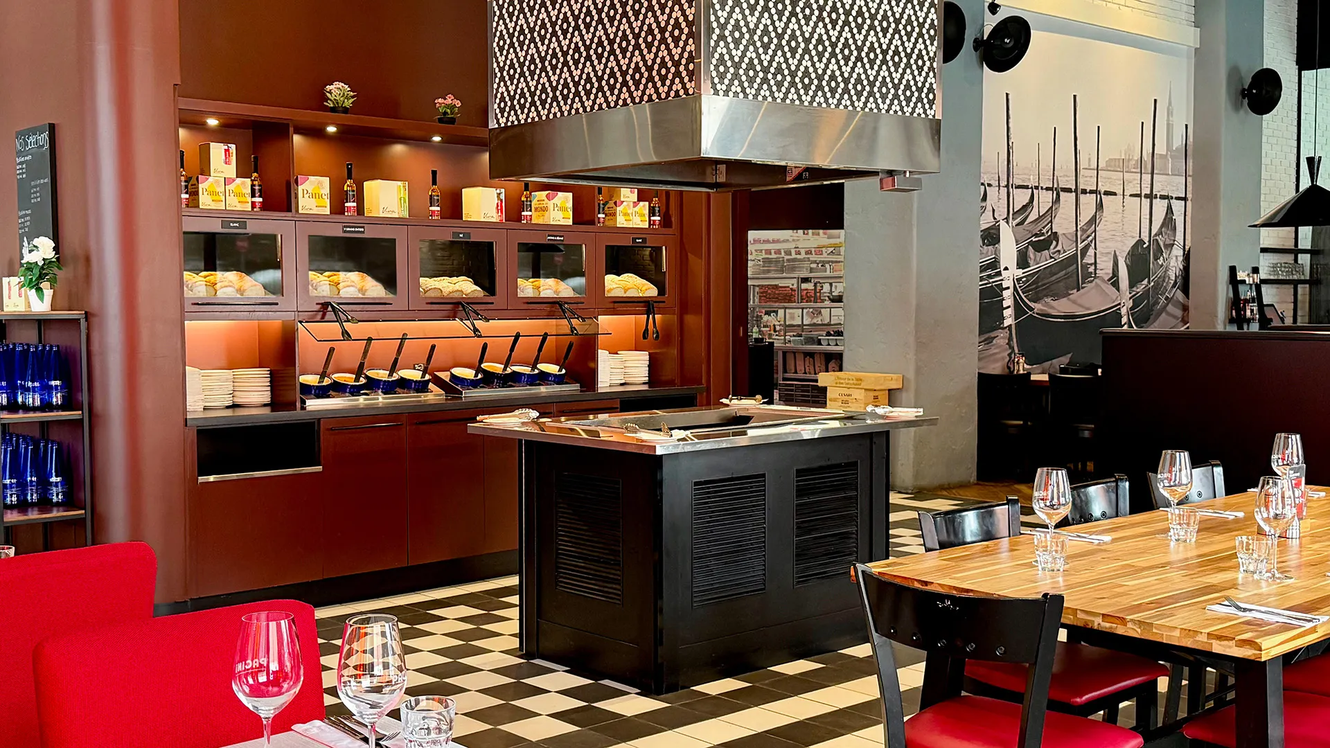 Bar à pain grillé signature du restaurant PACINI